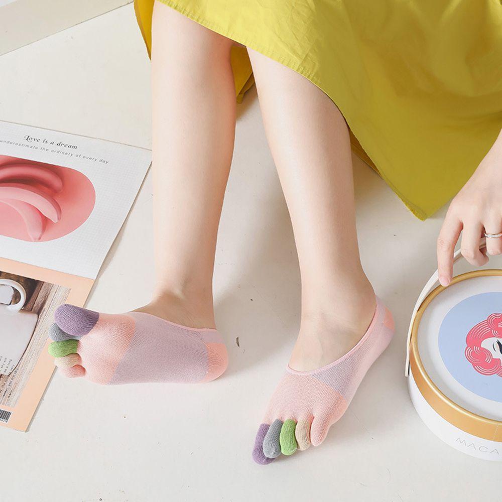 Vớ Thuyền Năm Ngón Mềm Mại Thoải Mái Ấm Áp Nhiều Màu Sắc 26Ede Dành Cho Bạn Nữ