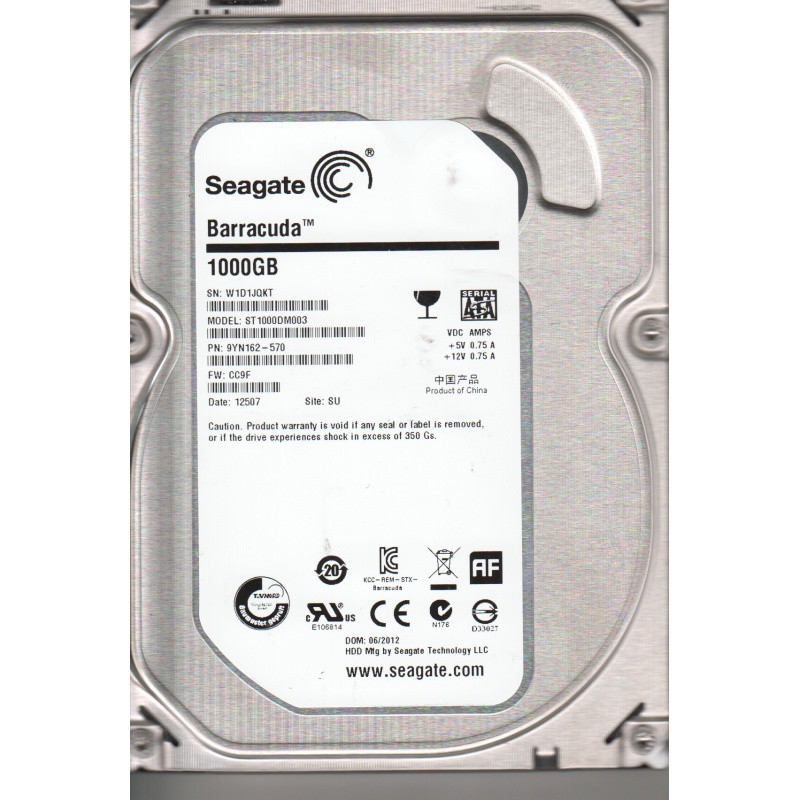 Ổ cứng HDD Seagate BarraCuda 1Tb SATA3 7200rpm