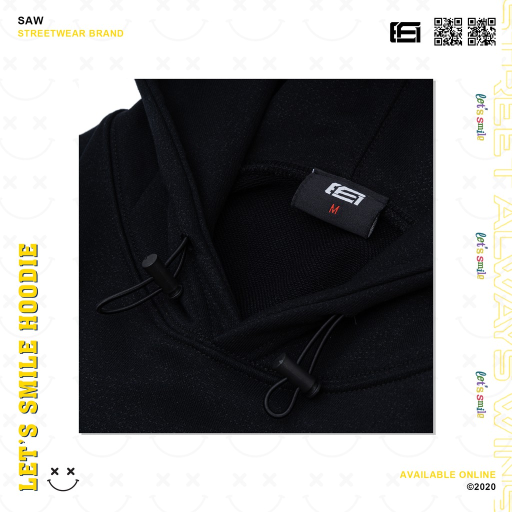 Let's Smile Hoodie màu đen - HD1112020500 | BigBuy360 - bigbuy360.vn