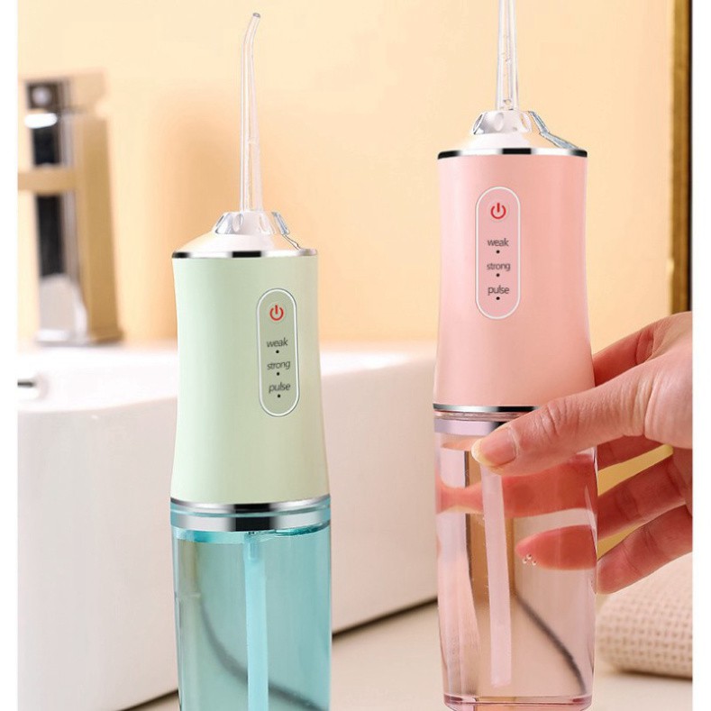 Máy Tăm Nước Vệ Sinh Răng Miệng, Tăm Nước Sạc Pin, Máy Xỉa Răng Nước Lực Siêu Mạn