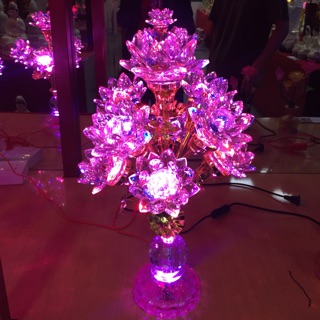 Cặp Đèn thờ pha lê 7 bông