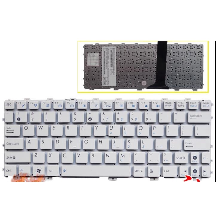 Mới Bàn Phím Laptop Màu Trắng Cho Asus X101H X101Ch