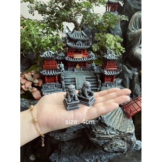 Cặp sư tử đá mini giả cổ