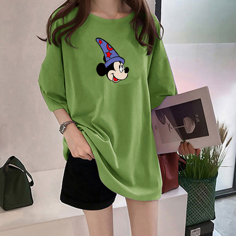 NRVP Áo Thun Dáng Rộng In Hình Thời Trang Hàn Quốc Cho Nữ