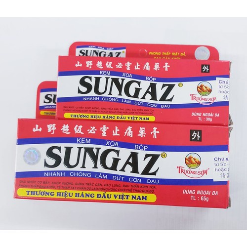 [Trùm Sỉ]Kem Xoa Bóp Đau Nhức Xương Khớp Sungaz_Dầu Nóng Dạng Kem Thẩm Thấu Nhanh Hiệu Quả Nhanh Chóng Cho Người Già