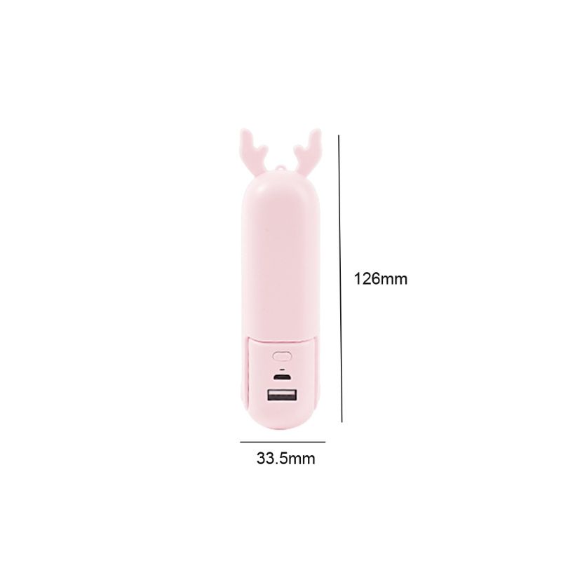 Quạt Điện USB Cầm Tay Mini 2000mAh 2 Tốc Độ Tiện Dụng Cho Phòng Ngủ