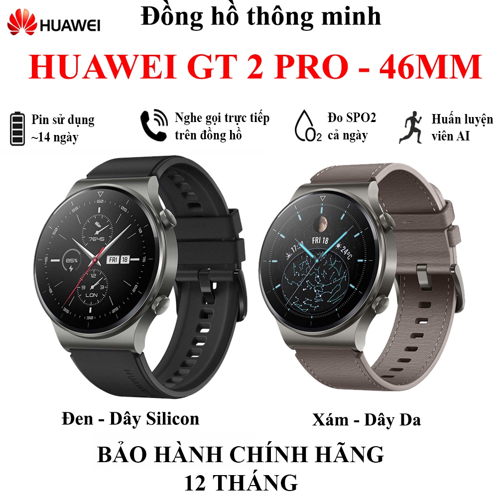 Đồng hồ thông minh Huawei GT 2 Pro - Hàng chính hãng