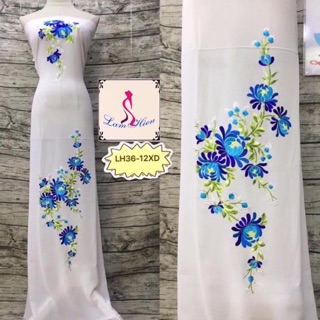 Vải áo dài thêu LH36