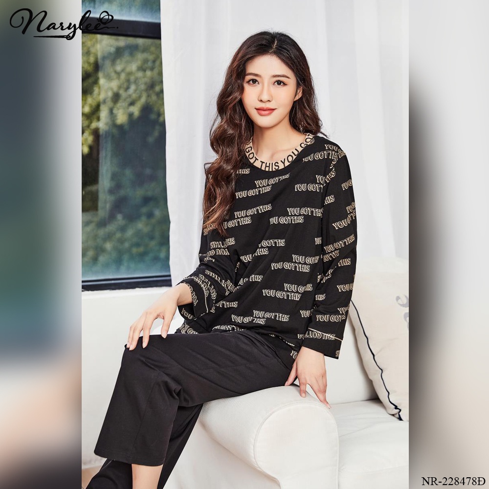 [CHÍNH HÃNG] Đồ bộ mặc nhà nữ dài tay NARYLEE chất liệu cotton kháng khuẩn chống tia UV mã NR8478