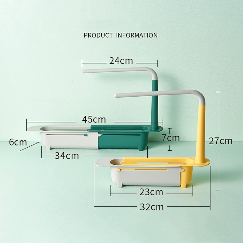 Giá đựng đồ thoát nước gắn bồn rửa chén 3 trong 1 có thể điều chỉnh thu gọn cho nhà bếp