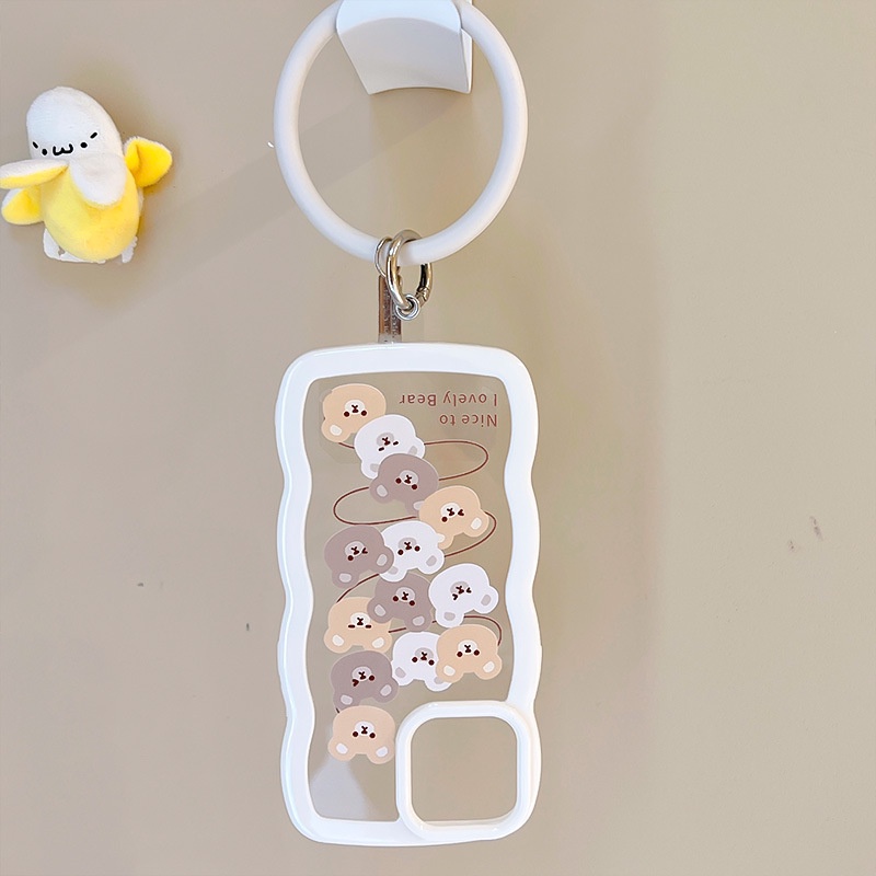 Ốp Điện Thoại Họa Tiết Hoạt Hình Chú Gấu Dễ Thương Cho iphone 13Promax 12 11Pro 6 7 8 PLUS 14