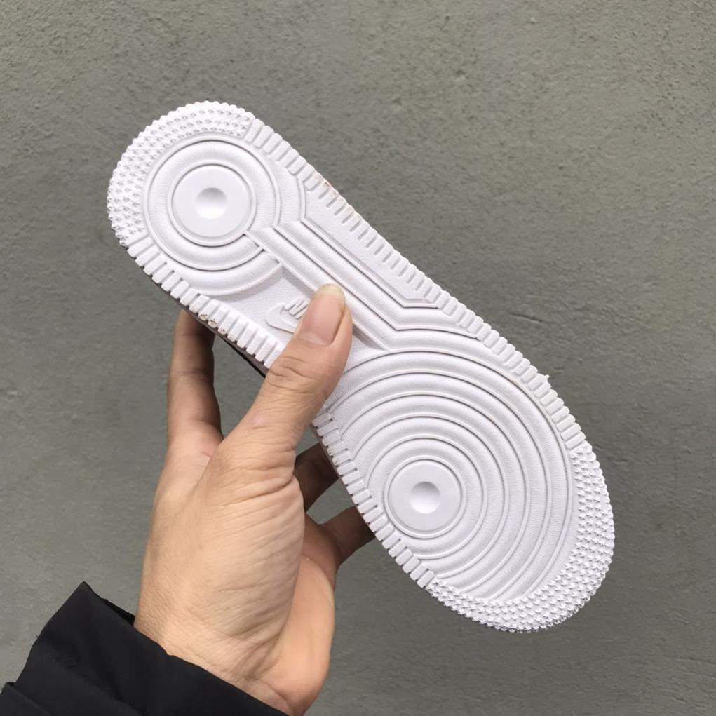 Giày AF1 FORCE 1 trắng vạch nâu Hot trend thể thao sneaker nam nữ