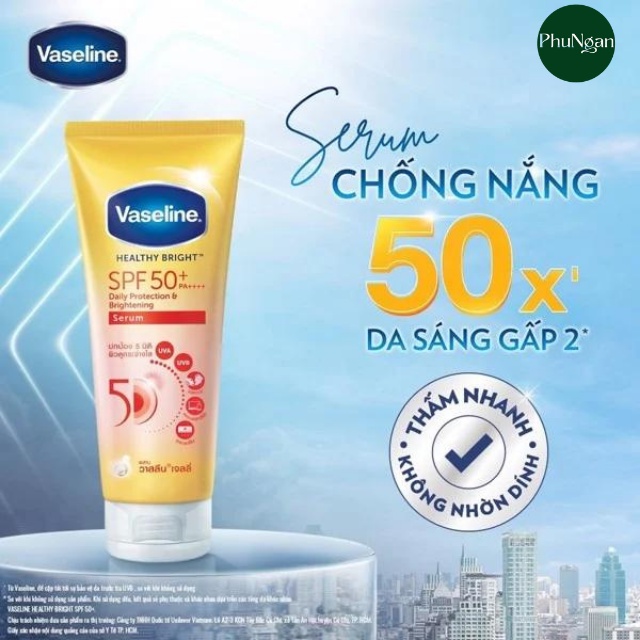 Dưỡng thể trắng da Vaseline 50x SPF 50 PA++++ Thái Lan 300ml