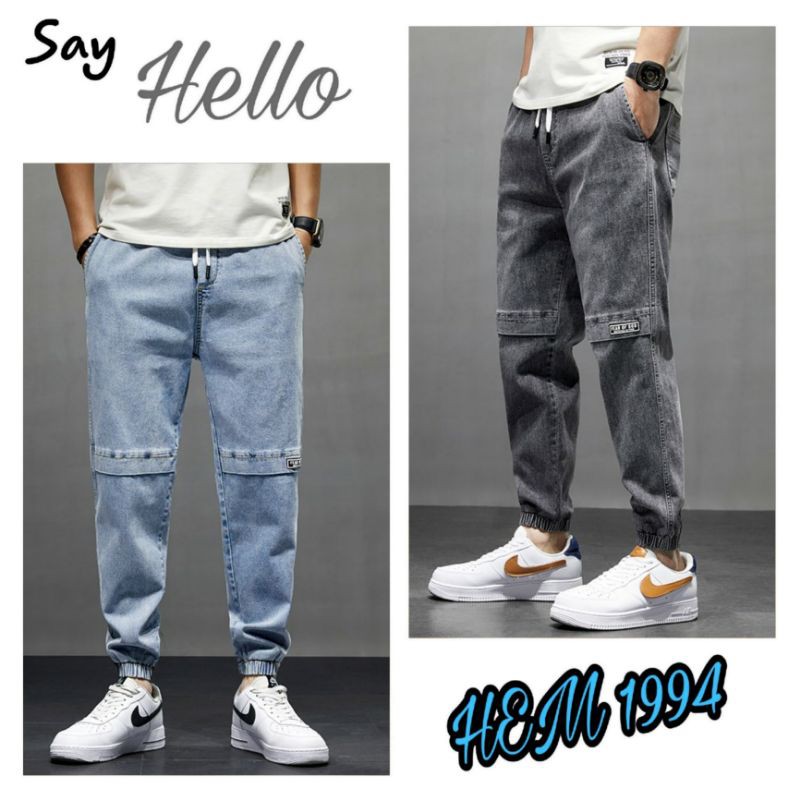 Y128 - Quần jean jogger xuân hè mới nhất, họa tiết yếm che | BigBuy360 - bigbuy360.vn