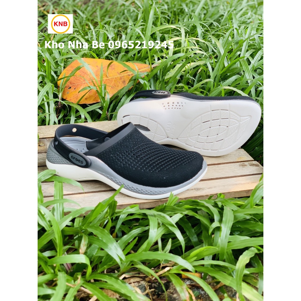 Dép sục cross 360 Literide clog màu đen, Dép Sục Nam Nữ Literide Clog 360 Đi Nắng Mưa Cao Cấp, cực chất hàng xịn