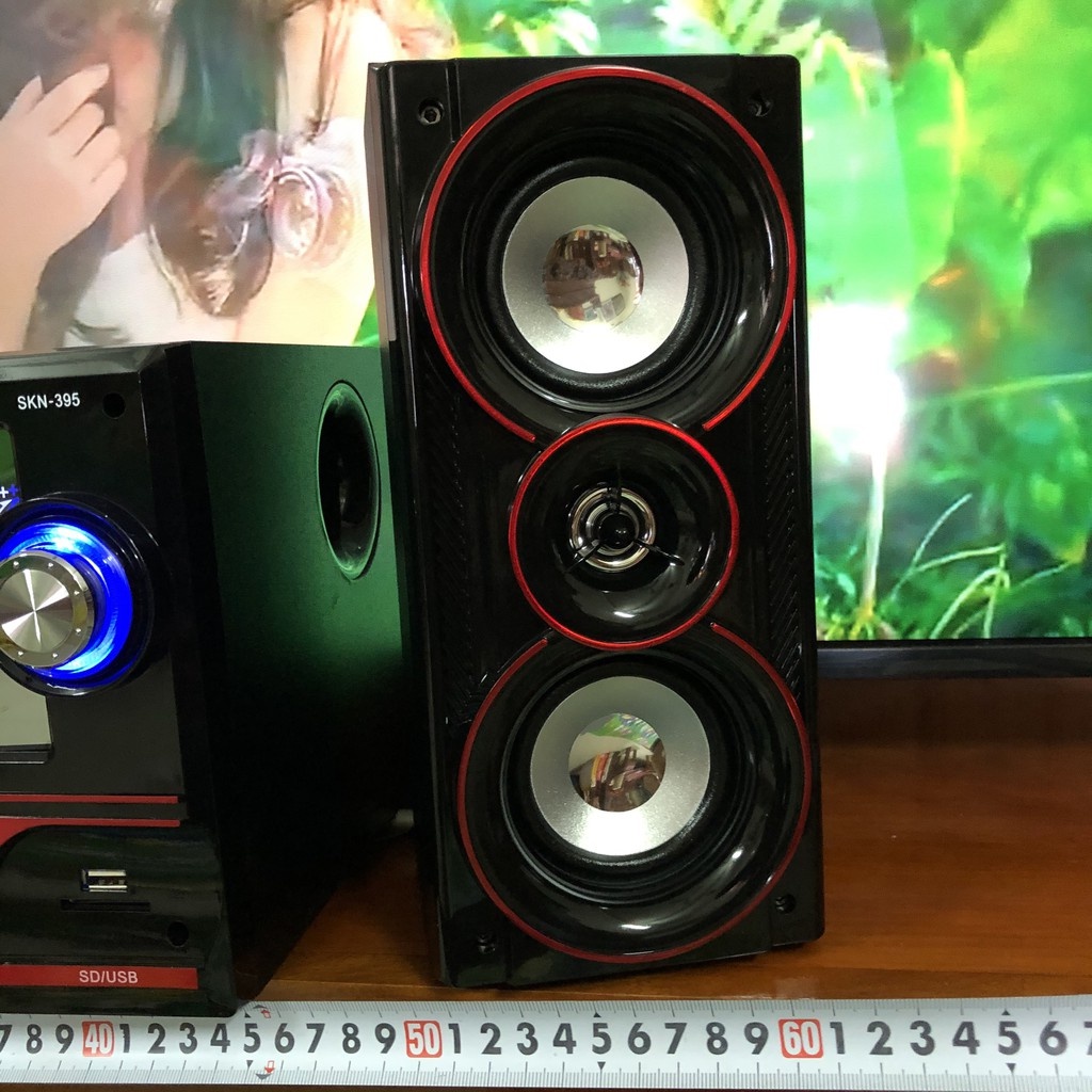 Loa vi tính Isky 395, dàn loa 2.1 bluetooth có cổng cắm USB, Micro hát karaoke, hàng chính hàng