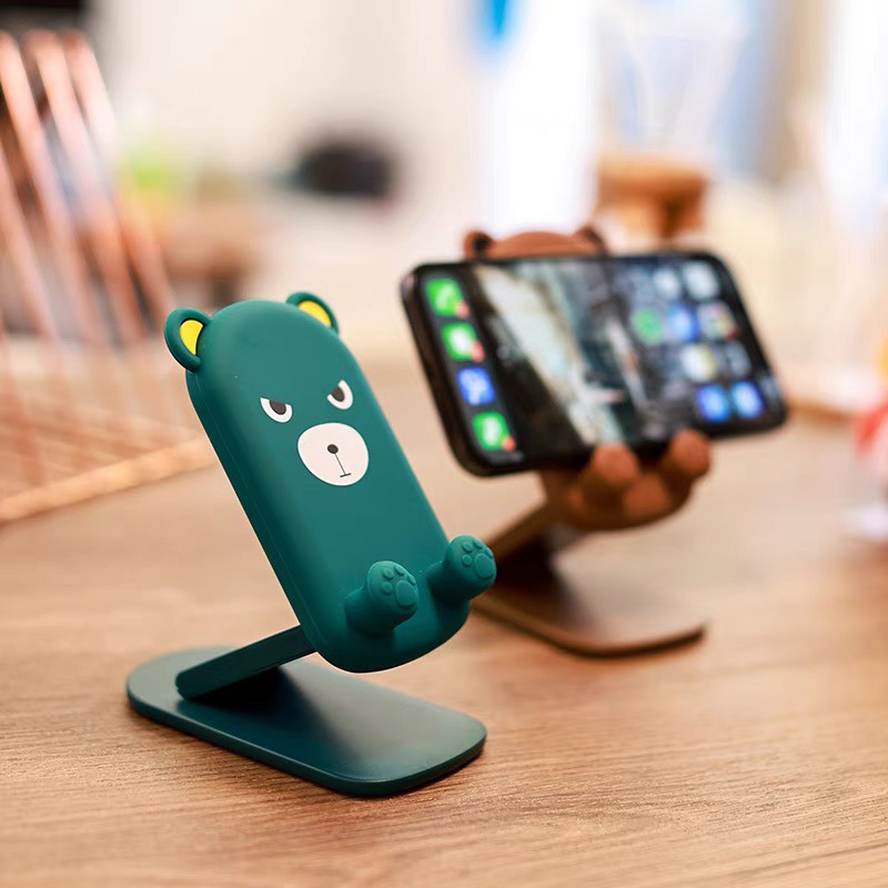 Giá đỡ điện thoại - Ipad hình Gấu gập gọn, thiết kế xinh xắn độc đáo