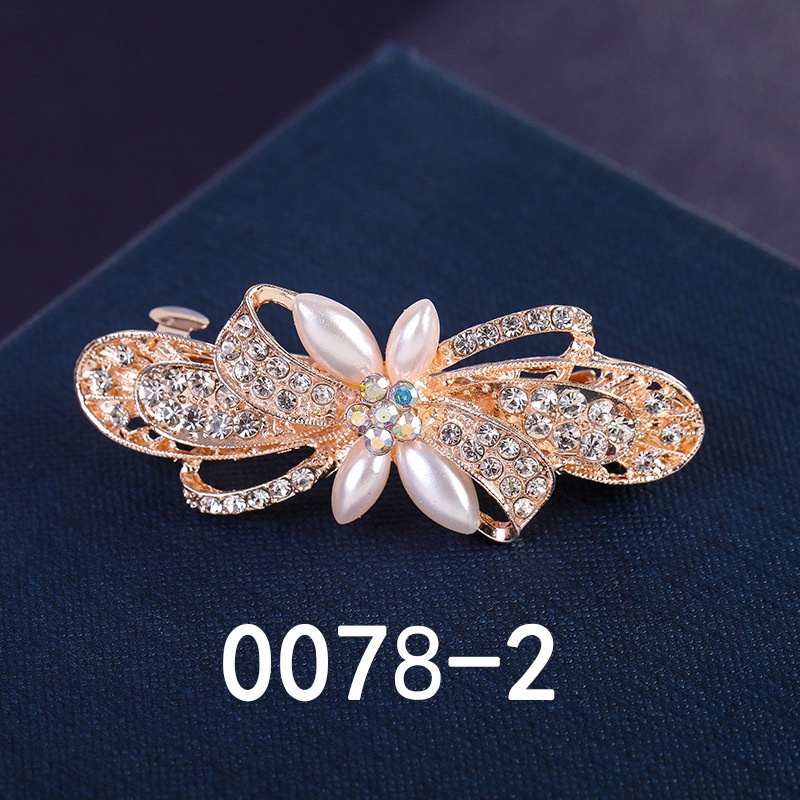 Kẹp Tóc Hoa Sen Đính Ngọc Trai 6cm Cho Nữ