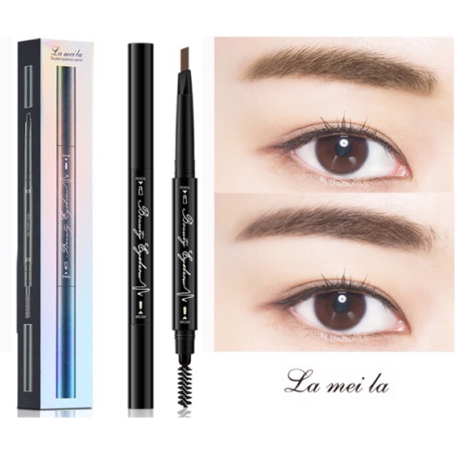 Bút Chì Kẻ Mày Lameila Double Eyebrow Pencil