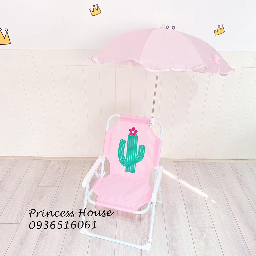 Ghế kèm dù cho nhiều hình hoạt họa đáng iu cho bé