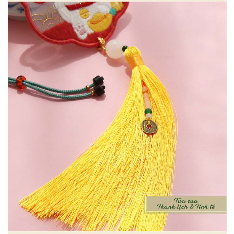 Kit DIY bộ tự thêu móc khóa trang trí Nhiều mẫu kiểu cổ trang