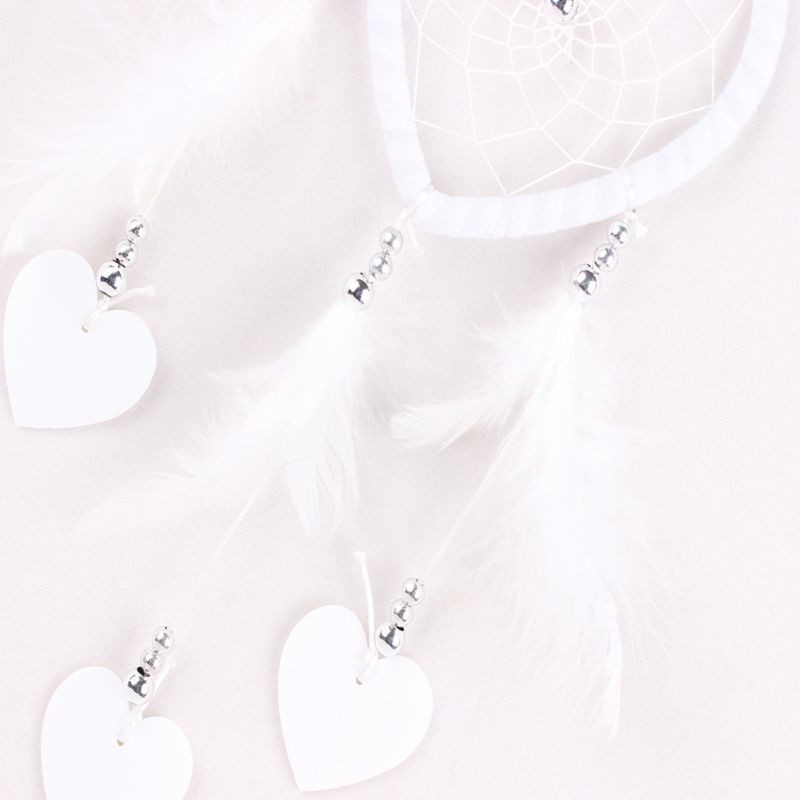 Dreamcatcher họa tiết trái tim phối lông vũ