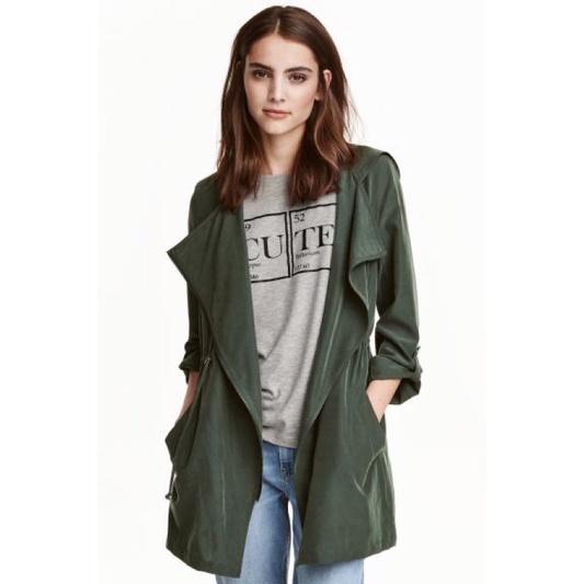 Áo parka kaki 1 lớp HM used