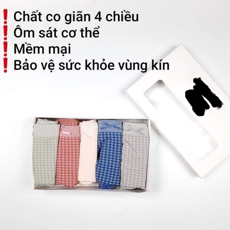 Set 5c quần lót nữ thông hơi kháng khuẩn cạp thấp chất mềm đẹp