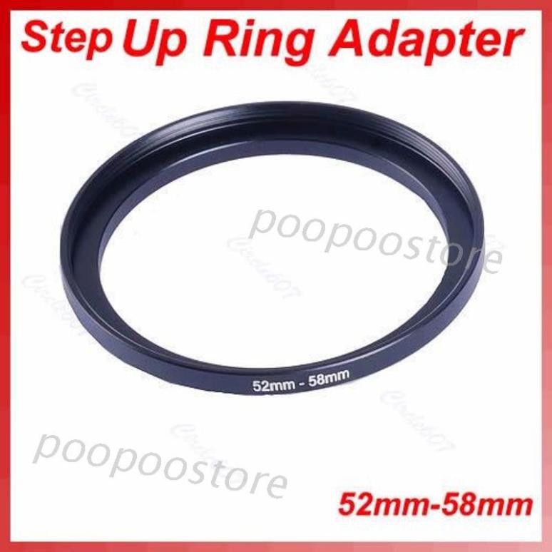 1pc Metal 58mm Step Up Filter Ring Adapter 52-58 mm 52-58