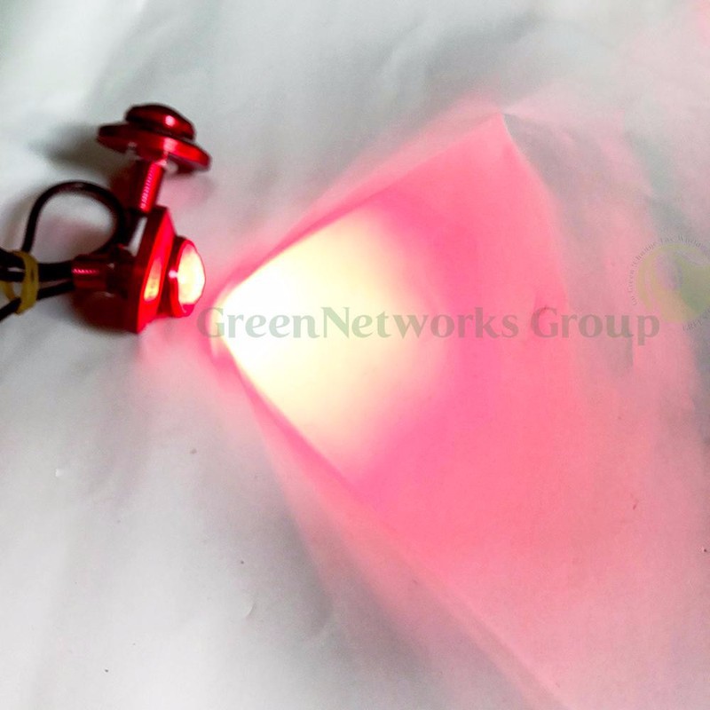 Bộ 2 đèn led xi nhan nút áo lớn cho xe máy màu Đỏ