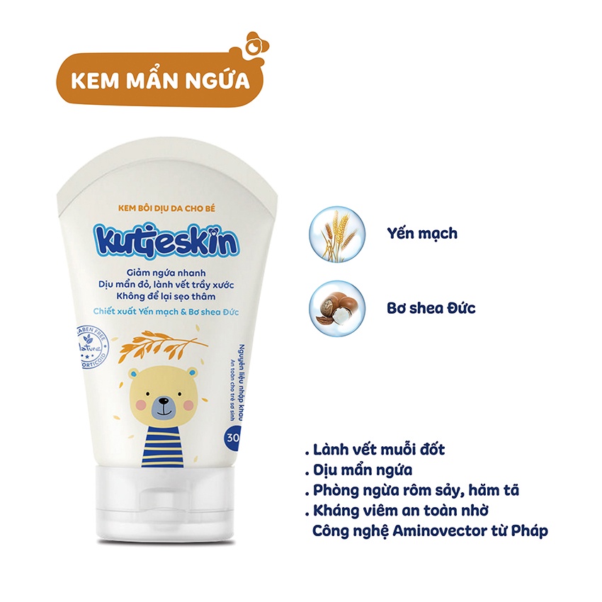 Kutieskin - Kem Bôi Dịu Da Cho Bé - Hộp 30g - TV
