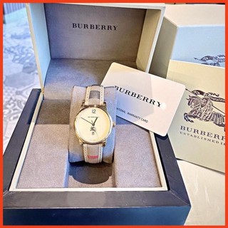 (Burberry) [free Ship]  Đồng hồ Burberry nữ dây da cao cáp, kẻ caro tính tế, sang trọng và cực xinh cho các nàng