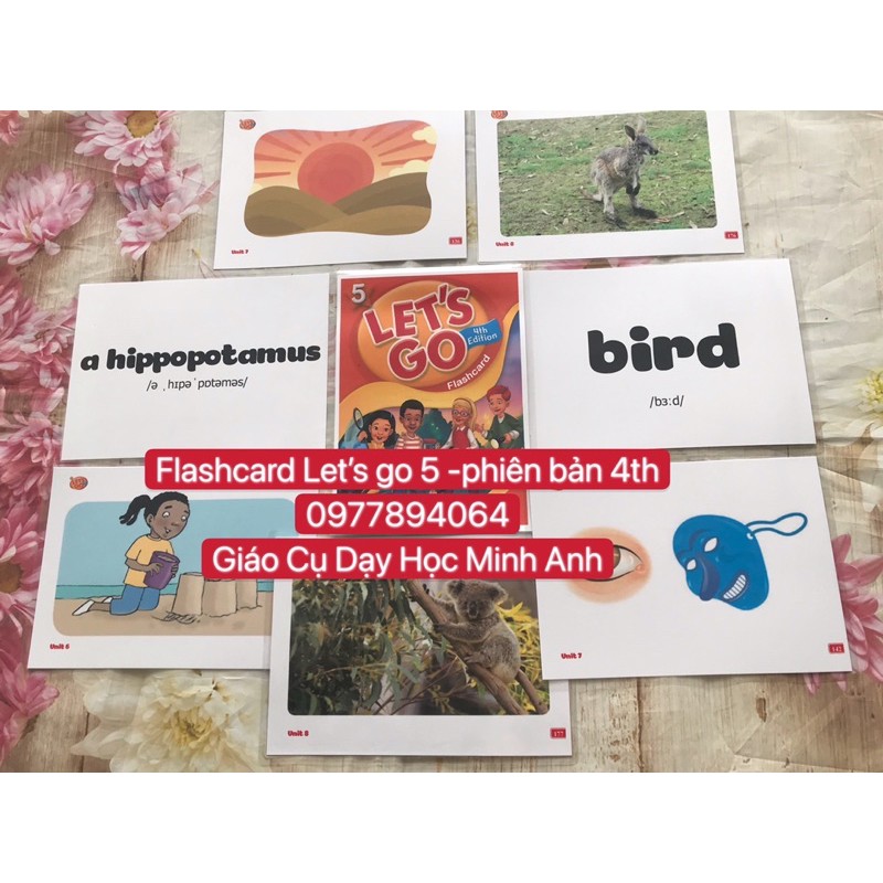 Flashcards  Let’s go 5- phiên bản 4- Thẻ ép plastics bền đẹp