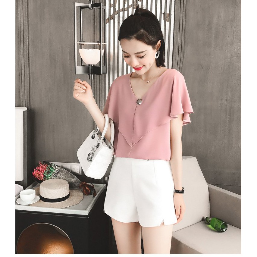 Áo Kiểu Choàng Bèo Thời Trang💕𝑭𝑹𝑬𝑬𝑺𝑯𝑰𝑷💕 ÁO KIỂU NỮ CÔNG SỞ