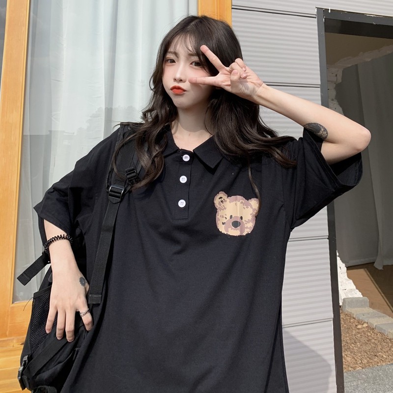 Áo Polo dáng rộng dưới 75kg tabi store - Gấu PL208 - PL207 | BigBuy360 - bigbuy360.vn