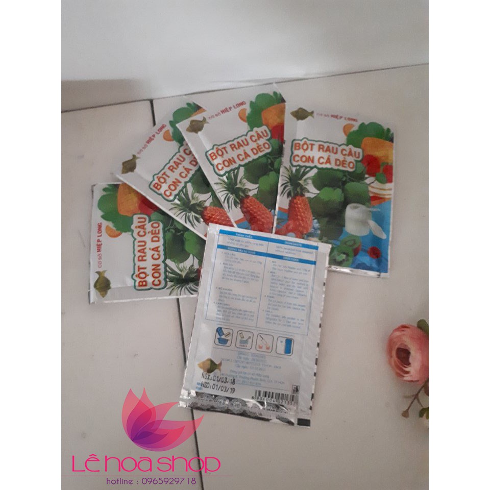 Bột thạch rau câu con cá dẻo gói 10g( Sét 6 gói_ 12 gói) | BigBuy360 - bigbuy360.vn