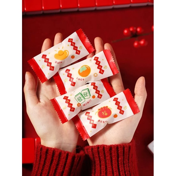 set 100 vỏ túi kẹo 4x9,5cm đựng kẹo nougat