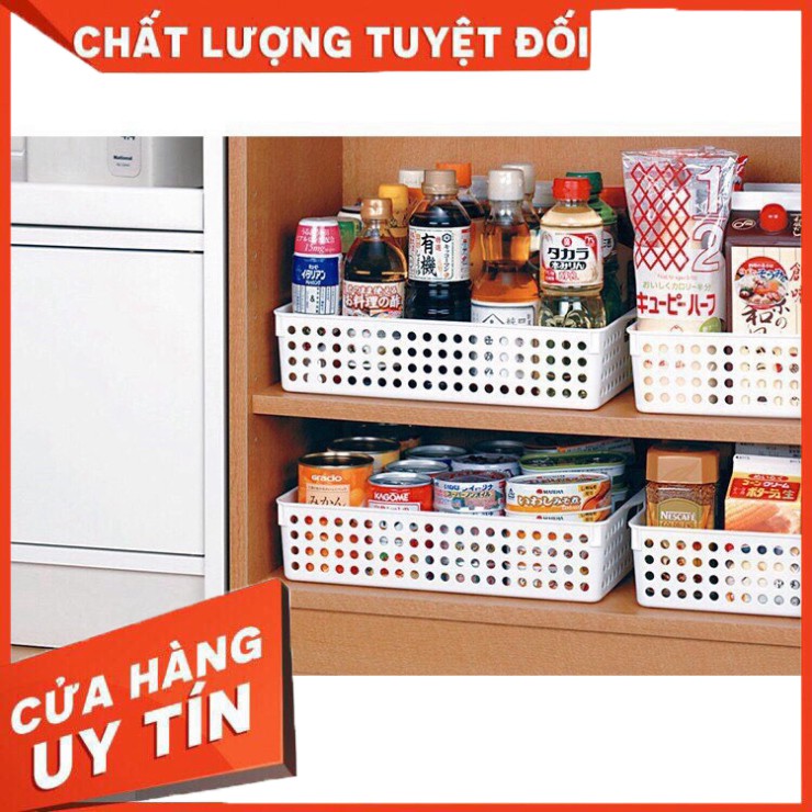 KHAY NHỰA CHỮ NHẬT, RỔ NHỰA A4 B5 NHỰA VIỆT NHẬT MÀU TRẮNG ĐA NANG