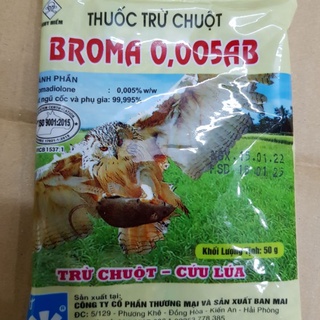 Bả diệt chuột trộn thóc BROMA 50 gr