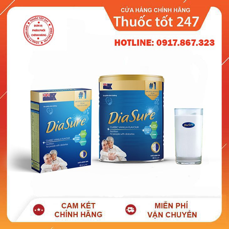 Sữa DiaSure 850g - Dinh dưỡng dành cho người tiểu đường