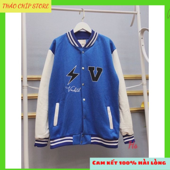 Áo khoác bomber nỉ mặt cười form rộng, Áo nỉ Cardigan jacket Unisex Nam Nữ Màu Xanh phối trắng basic phong cách Hàn Quốc | BigBuy360 - bigbuy360.vn