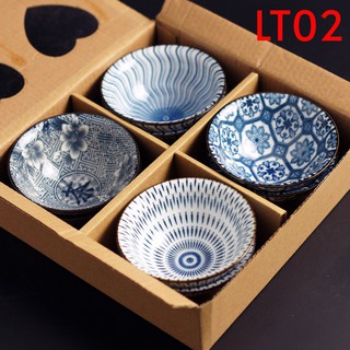 SET 08 Chén chấm / Chén trà Gốm Sứ Phong Cách Nhật Bản
