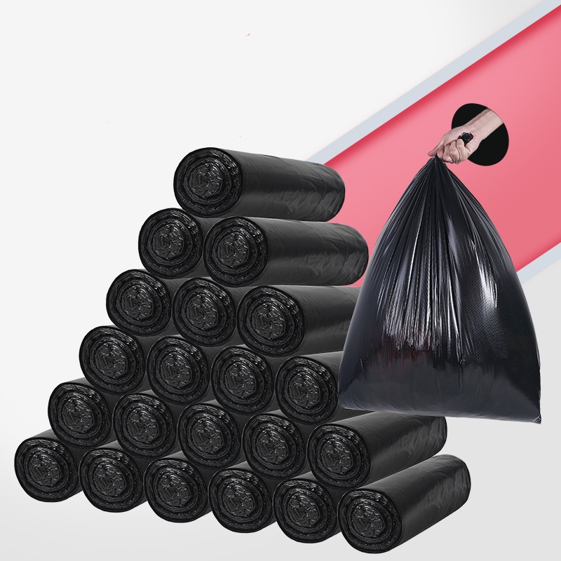 Set 50 Túi Rác 2 Quai Màu Đen Size To 30x50 Tiện Dụng