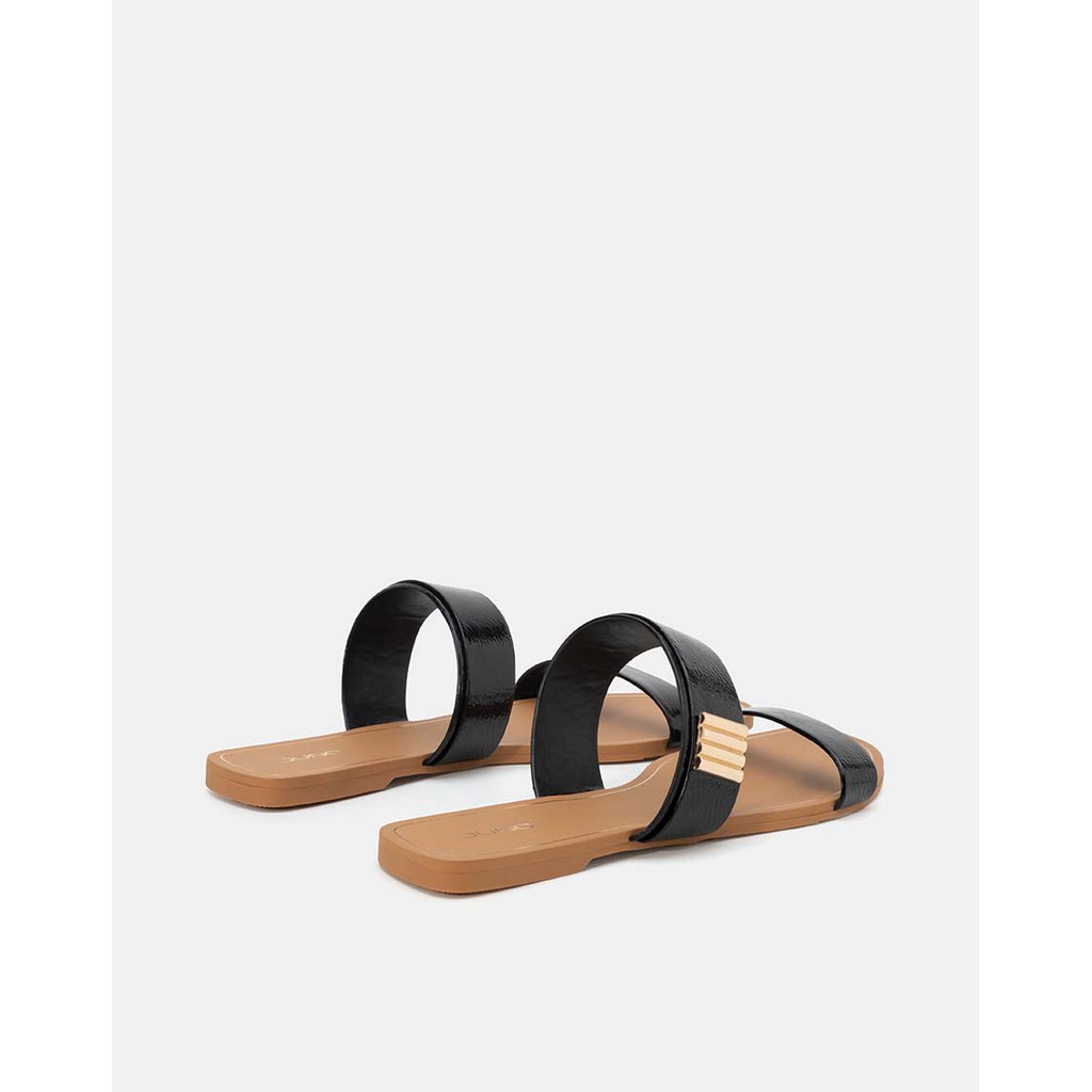 [WABRJBD2 giảm 10% đơn 500K] JUNO - Giày Sandal Bệt Quai Ngang Khóa Trang Trí - SD01108