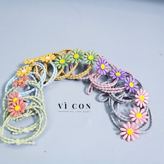 Dây thun cột tóc hoa cúc, dây buộc tóc nữ kiểu dáng hàn quốc