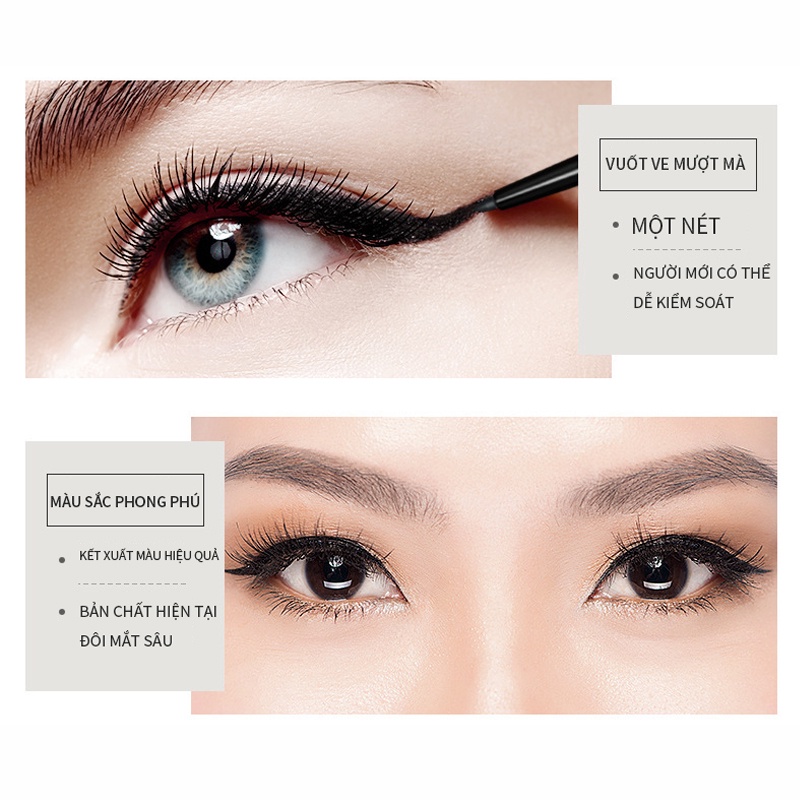 Bút kẻ mắt dạng lỏng nhanh khô màu đen lâu trôi không thấm nước Matte 30g KB-YXJB