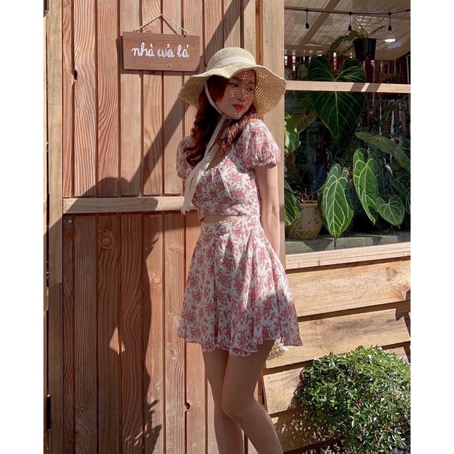 ĐẦM HOA VIỀN REN CUTOUT