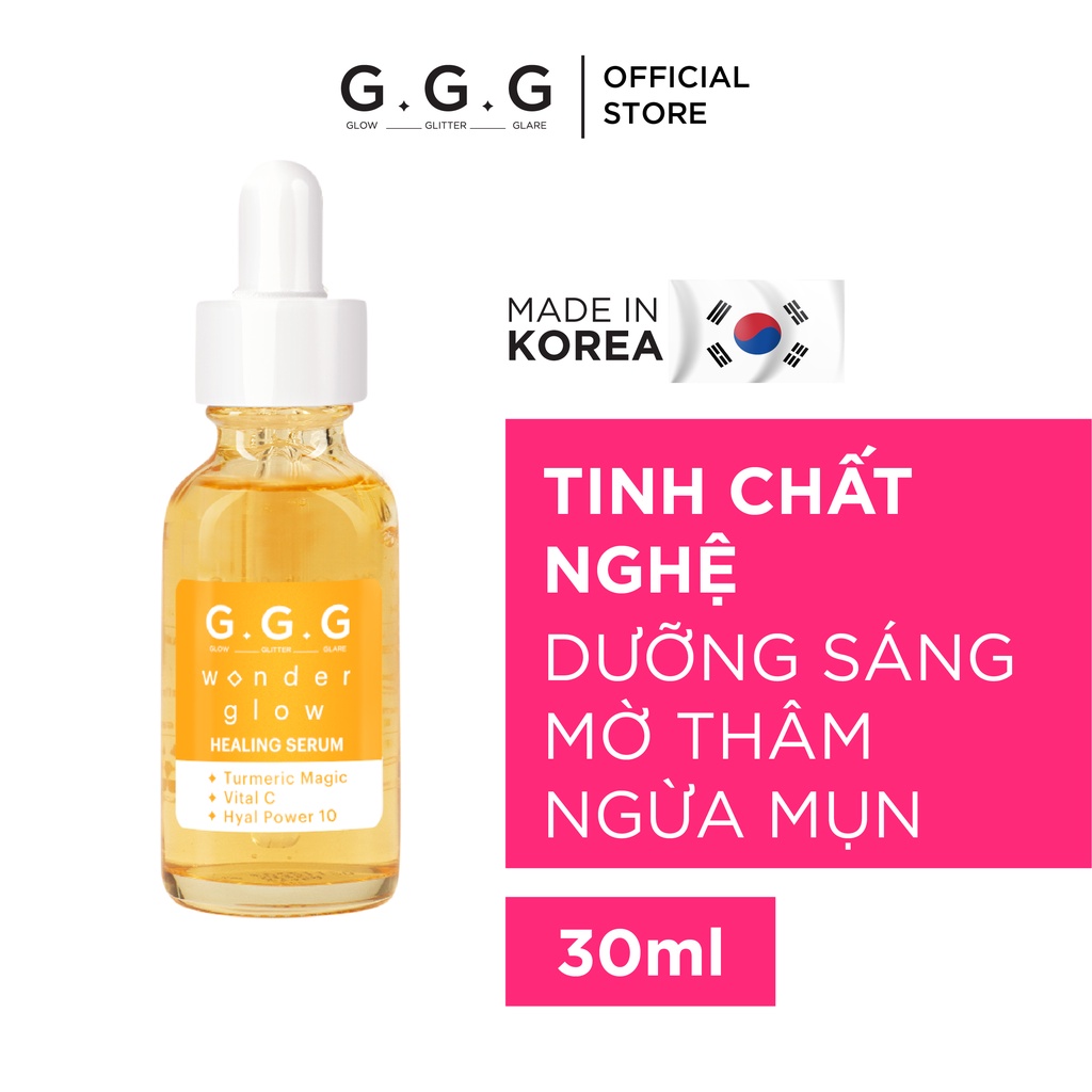 Tinh Chất serum Nghệ Dưỡng Sáng GGG Wonder Glow Healing Serum Mờ Thâm, Ngừa Mụn 30ml