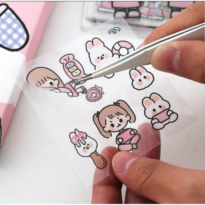 tấm sicker mini chiết từ hộp nhựa PVC🌿