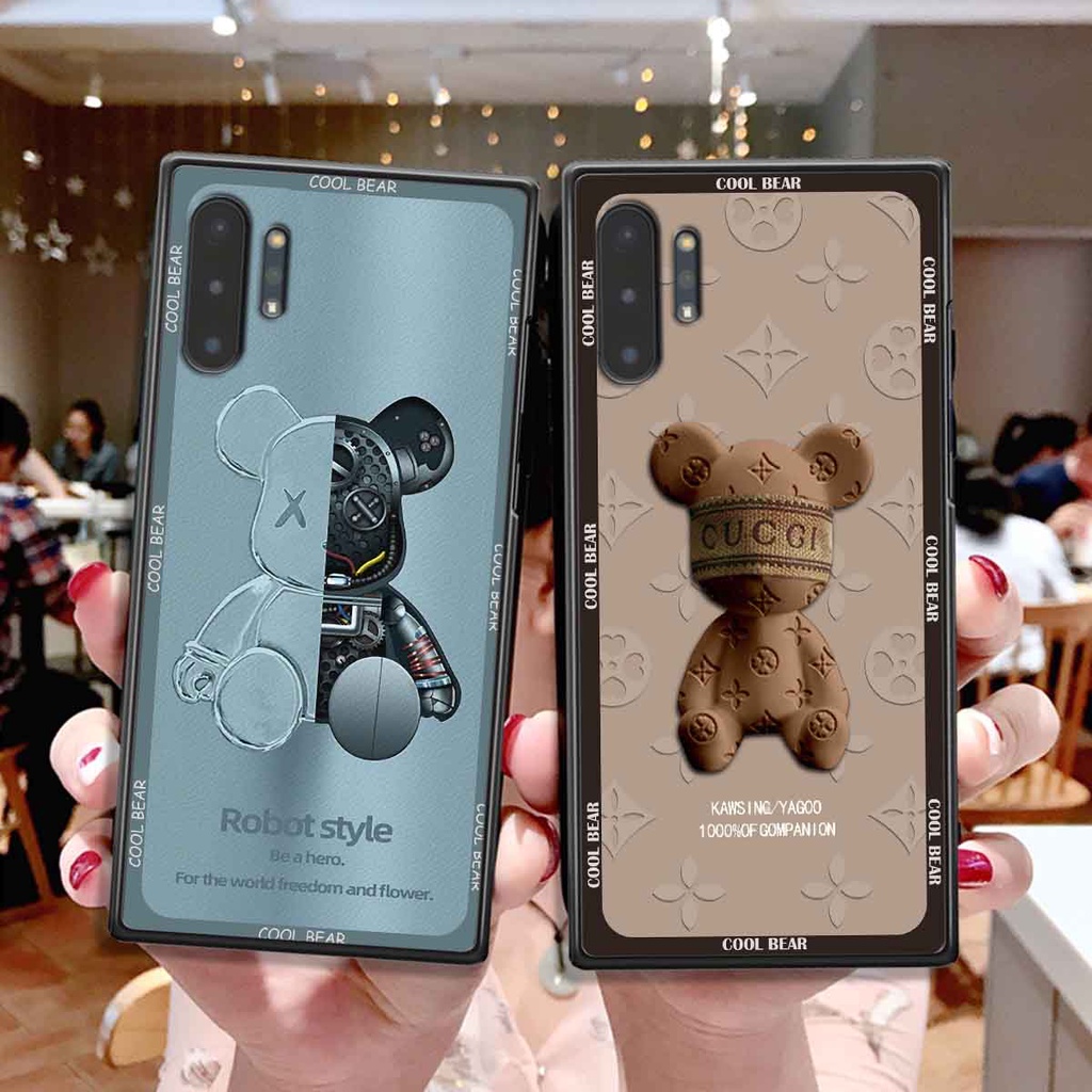 Ốp Samsung Note 10 / Note 10 Plus / Note 10+ bear brick, gấu đáng yêu, dễ thương
